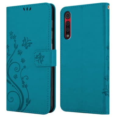 Motorola MOTO G8 Suojakuori Lompakkokotelo (Sininen)