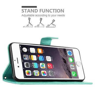 iPhone 6 / 6S Suojakuori Lompakkokotelo (Turkoosi)