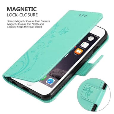 iPhone 6 / 6S Suojakuori Lompakkokotelo (Turkoosi)