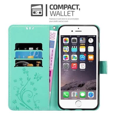 iPhone 6 / 6S Suojakuori Lompakkokotelo (Turkoosi)