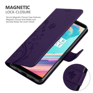 OnePlus 5T Suojakuori Lompakkokotelo (Violetti)