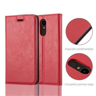 LG K4 2017 Suojakuori Lompakkokotelo (Punainen)