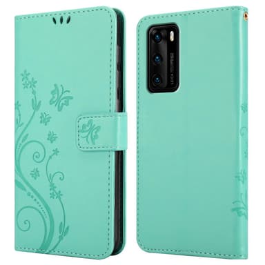 Huawei P40 Suojakuori Lompakkokotelo (Turkoosi)