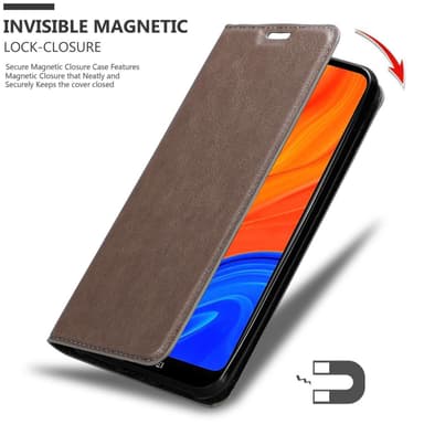 Huawei Y6S Suojakuori Lompakkokotelo (Ruskea)