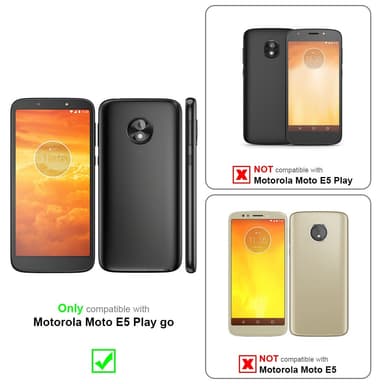 Motorola MOTO E5 PLAY GO Suojakuori Kotelo (Punainen)