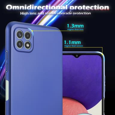 Samsung Galaxy A22 5G Suojakuori Kotelo Cover (Sininen)