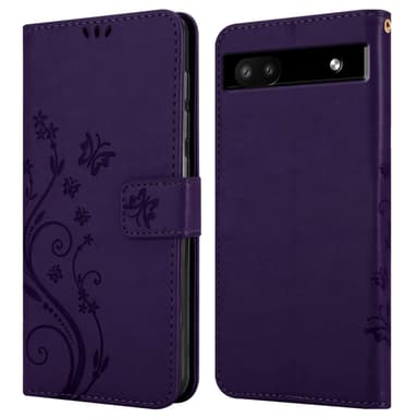 Google PIXEL 6A Suojakuori Lompakkokotelo (Violetti)