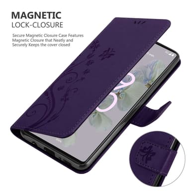 Google PIXEL 6A Suojakuori Lompakkokotelo (Violetti)