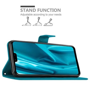 Huawei Y9 2019 Suojakuori Lompakkokotelo (Sininen)