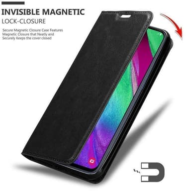Samsung Galaxy A40 Suojakuori Lompakkokotelo (Musta)