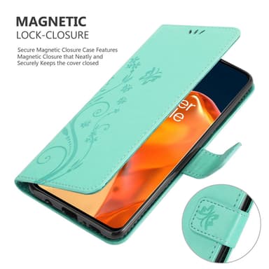 OnePlus 9 PRO Suojakuori Lompakkokotelo (Turkoosi)