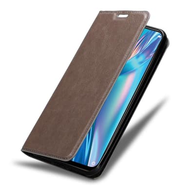 Oppo A12 Suojakuori Lompakkokotelo (Ruskea)