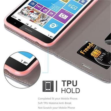 Nokia Lumia 1320 Suojakuori Lompakkokotelo (harmaa)