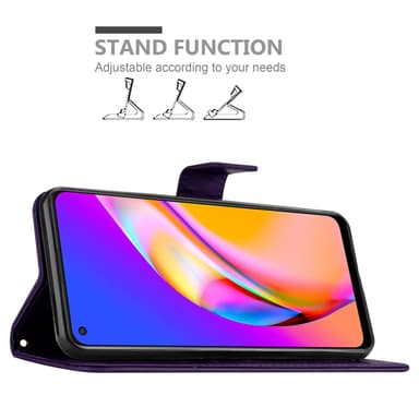 Oppo A94 5G Suojakuori Lompakkokotelo (Violetti)