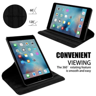 iPad 2 / 3 / 4 Suojakuori Lompakkokotelo (Musta)