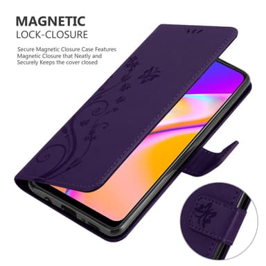 Oppo A94 5G Suojakuori Lompakkokotelo (Violetti)