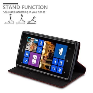 Nokia Lumia 925 Suojakuori Lompakkokotelo (Punainen)