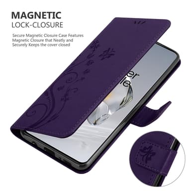 OnePlus 12 Suojakuori Lompakkokotelo (Violetti)