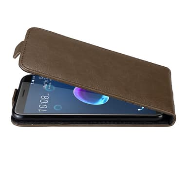 HTC Desire 12 Suojakuori Lompakkokotelo (Ruskea)
