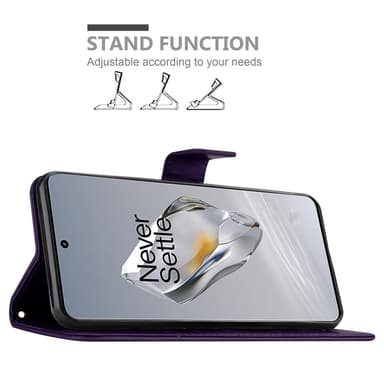 OnePlus 12 Suojakuori Lompakkokotelo (Violetti)
