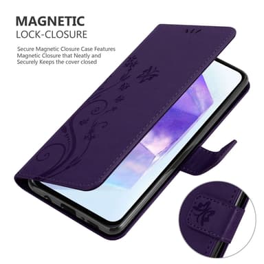 Samsung Galaxy A55 Suojakuori Lompakkokotelo (Violetti)