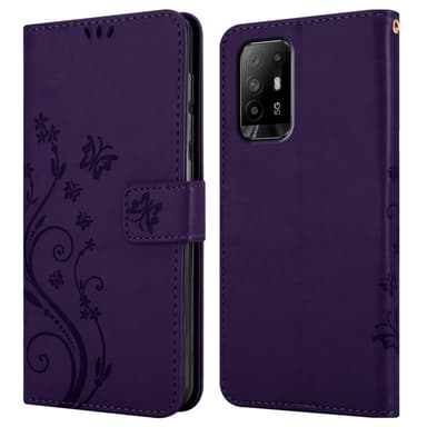 Oppo A94 5G Suojakuori Lompakkokotelo (Violetti)