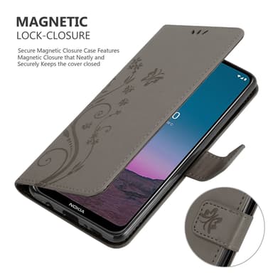 Nokia 5.4 Suojakuori Lompakkokotelo (harmaa)
