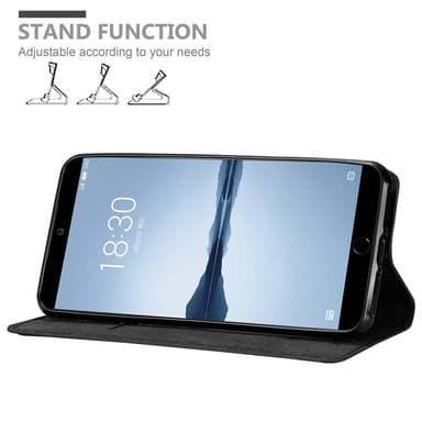 MEIZU 15 Suojakuori Lompakkokotelo (Musta)