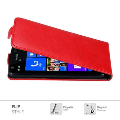 Nokia Lumia 925 Suojakuori Lompakkokotelo (Punainen)