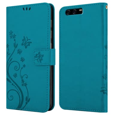 Huawei P10 Suojakuori Lompakkokotelo (Sininen)