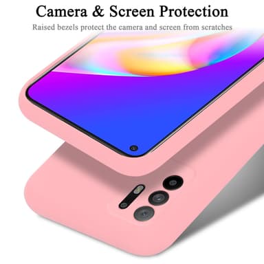 Oppo A94 5G Suojakuori Kotelo (Vaaleanpunainen)