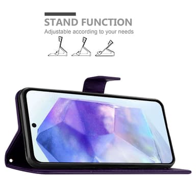 Samsung Galaxy A55 Suojakuori Lompakkokotelo (Violetti)