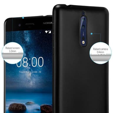 Nokia 8 2017 Suojakuori Kotelo (Musta)