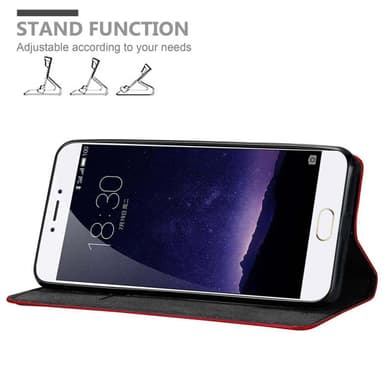 MEIZU MX6 Suojakuori Lompakkokotelo (Punainen)
