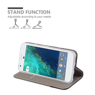 Google PIXEL Suojakuori Lompakkokotelo (harmaa)