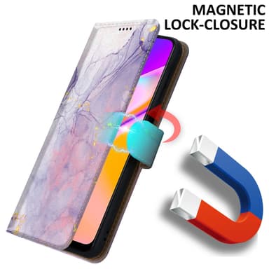 Oppo A94 5G Suojakuori Lompakkokotelo (Violetti)