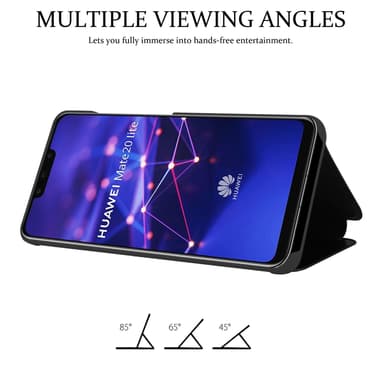 Suojakuori Huawei MATE 20 LITE Lompakkokotelo (Musta)