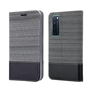 Huawei NOVA 7 5G Suojakuori Lompakkokotelo (harmaa)