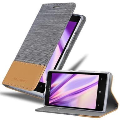 Nokia Lumia 925 Suojakuori Lompakkokotelo (harmaa)