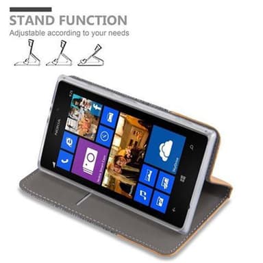 Nokia Lumia 925 Suojakuori Lompakkokotelo (harmaa)