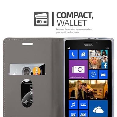 Nokia Lumia 925 Suojakuori Lompakkokotelo (harmaa)