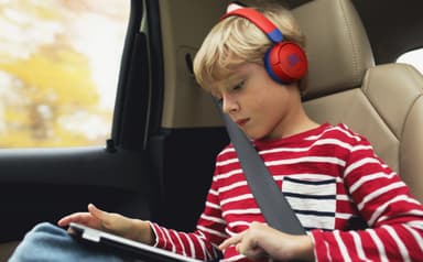 JBL Jr. 310BT langattomat on-ear kuulokkeet (punainen/sininen)