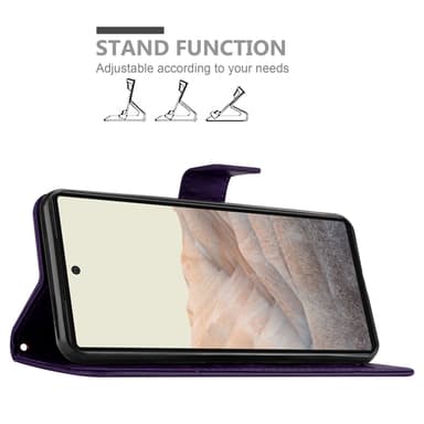 Google PIXEL 6 Suojakuori Lompakkokotelo (Violetti)