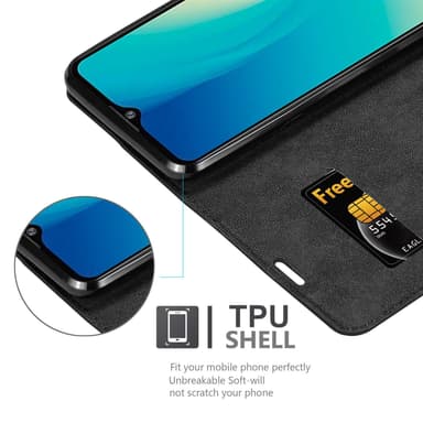 ZTE Blade A7 2020 Suojakuori Lompakkokotelo (Musta)