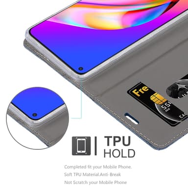 Oppo A94 5G Suojakuori Lompakkokotelo (Sininen)