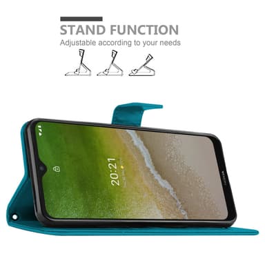 Nokia G50 5G Suojakuori Lompakkokotelo (Sininen)