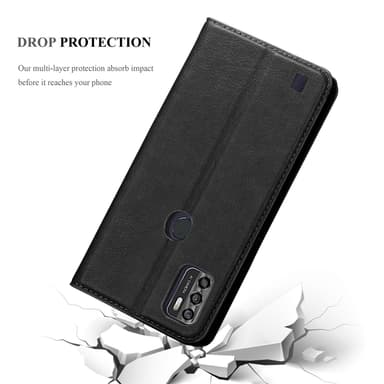 ZTE Blade A7 2020 Suojakuori Lompakkokotelo (Musta)
