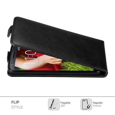 LG G2 Suojakuori Lompakkokotelo (Musta)
