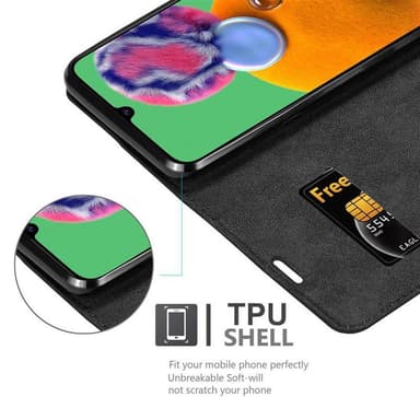 Samsung Galaxy A90 5G Suojakuori Lompakkokotelo (Musta)