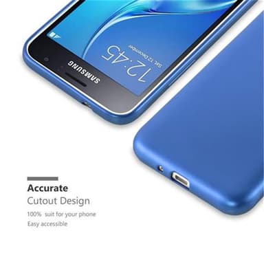 Samsung Galaxy J1 2015 Suojakuori Kotelo (Sininen)